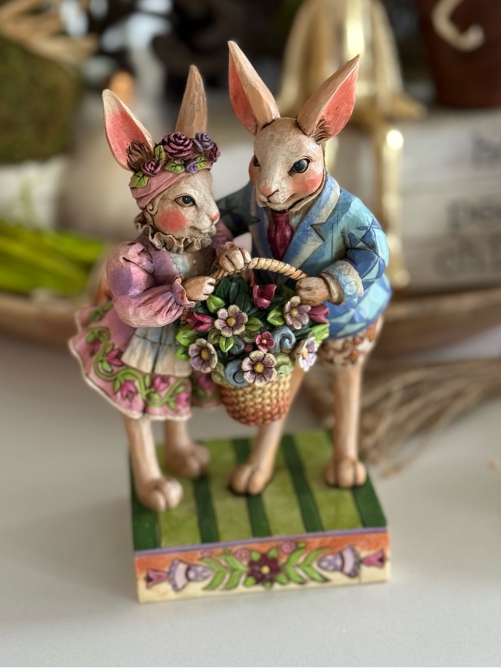 Jim Shore Happy Together Bunny Couple Figurine